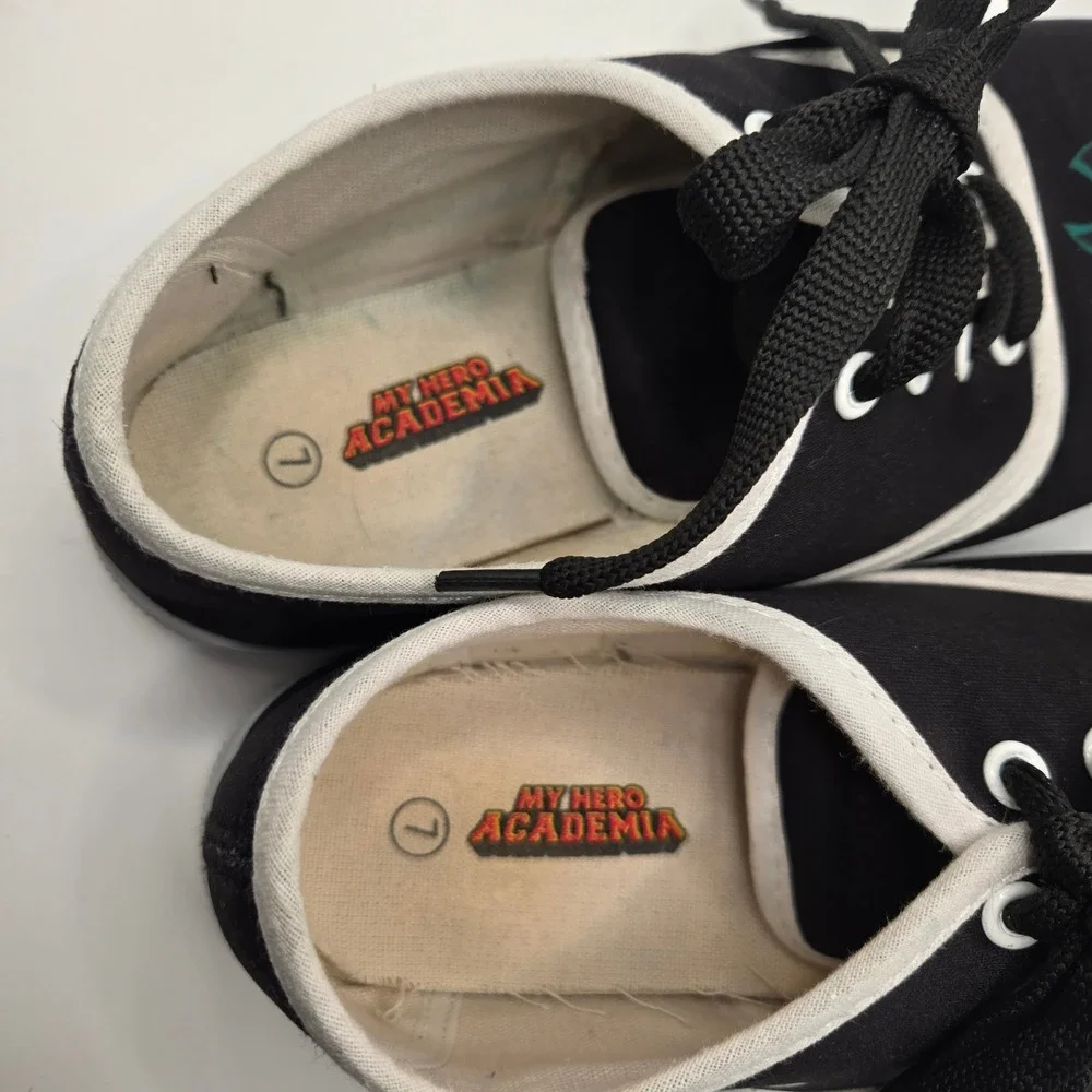 Ground Up My Hero Academia size 7 Sneakers Kids  Black Deku Bakugo Anime (S11)
